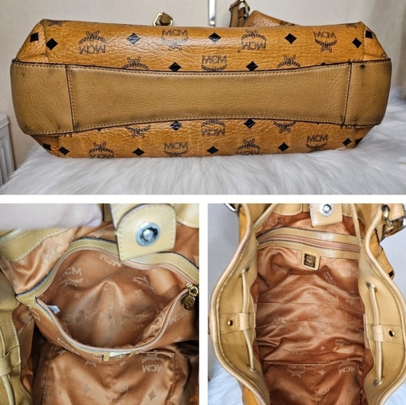 🔹️ MCM 🔹️VISETOS BUCKET/ HANDBAG (missing strap) ✨️🤎 - Picture 11 of 12
